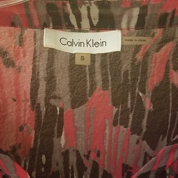 Calvin Klein Top Pink Black Small - Picture 2 of 5